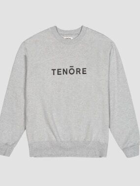 Tenore Unisex Logo Fleece Crewneck Sweatshirt Grey Sz S